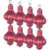 Image de Lot De 8 Boules Brillant Verre Rouge
