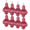 Image de Lot de 8 boules brillant verre rouge