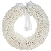 Image de Couronne De Noël Aresjon 40 Cm Blanc