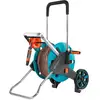 Image de Gardena 18517-20 Enrouleur De Tuyau D'arrosoir De Jardin Chariot Sur Roues Manuel Noir, Bleu, Acier Inoxydable