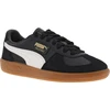 Image de Puma - Tennis Puma En Cuir Noir Et à Lacets Plats - Noir 39