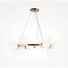 Image de Plafonnier suspendu - Maytoni - Dallas - 1 globe doré - Abat-jour blanc mat - G9