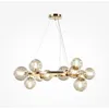 Image de Plafonnier suspendu - Maytoni - Dallas - 1 globe doré - Abat-jour cognac - G9