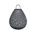 Image de Lanterne de jardin solaire moderne en rotin noir maytoni plet
