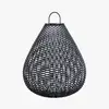 Image de Lanterne solaire de jardin en rotin noir 61x48cm maytoni plet