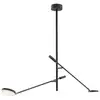 Image de Maytoni fad plafonnier led semi-encastré moderne à 2 bras intégré, noir, 3 000 k, 800 lm