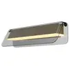 Image de Maytoni flat applique murale led intégrée moderne de 30 cm, noire et laiton, 3 000 k, 730 lm, abat-jour gris