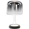 Image de Maytoni spirito lampe de table led intégrée moderne à intensité variable, noire, 3 000 k, 820 lm, abat-jour fumé