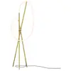 Image de Maytoni crochet lampadaire trépied moderne à intensité variable noir et laiton 3000 k 2500 lm abat-jour blanc