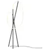 Image de Maytoni crochet lampadaire trépied moderne à intensité variable noir 3000 k 2500 lm abat-jour blanc