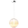 Image de Maytoni bruma plafonnier suspendu moderne en forme de globe, intensité variable, chrome, 2 700 k, 2 000 lm, abat-jour blanc