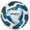 Image de Ballon de football dentraînement Uhlsport Fairtrade Top Addglue - blanc/noir/bleu fluo