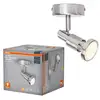Image de Spot Led Gu10 2,6 W Lumière Chaude Nickel Brossé Réglable Osram 8 Cm