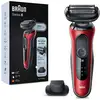 Image de Braun series 6 61-r1200s rasoir à grille tondeuse noir, rouge