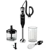 Image de Mixeur plongeant Bosch MSM67170 - Noir - 750W - Lame pour piler la glace - Pied amovible en inox