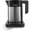 Image de Bouilloire électrique programmable BOSCH TWK7203 - Noir et Inox - 17L - Socle 360° - Arrêt automatique