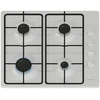 Image de Table Gaz Inox, 60 Cm, Ser2, 4 Brûleurs, Fonte Avec Pieds En Caoutchouc Bosch - Pbp6b2k80