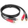 Image de Klotz câble bretelle RCA 2x mâle - 3 m plaqué or 24 carats stéréo (rouge/noir)