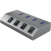 Image de Concentrateur USB - ICY BOX - IB-HUB1405 - 4 Ports - SuperSpeed - Gris