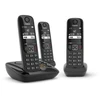 Image de Gigaset AS690A TRIO tel. DECT+ REP - base +3 combines noirs