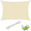 Image de Voile dombrage Rectangulaire WOLTU - 3x4m - HDPE 180g/m² - Protection anti-UV - Couleur Crème