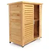 Image de Wiltec Abri de jardin   870 x 465 x 916 mm   en bois d’Épicéa   avec 2 portes   Cabane Remise pour rangement outils pour Jardin Ter