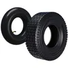 Image de Wiltec Pneu 16x6.50-8 et Chambre à air   Valve coudée   420 x 420 x 130 mm   4 PR   capacité de charge 300 kg   pour Tondeuse à gazo