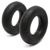 Image de Wiltec Lot de 2x Chambre à air 15x6.00-6 pour pneu de tracteur à pelouse   370 x 370 x 100 mm   avec Valve coudée   capacité de char