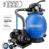 Image de Pompe filtre à sable 102m³ piscines 35m³ certifié TÜV vanne 7 voies raccord Ø32-38mm système de filtration à sable cuve 25 L