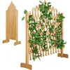 Image de Treillage jardin brun 180x107cm support plantes grimpantes brise-vue pliable Clôture de jardin treillis extensible Bois Pare-vue