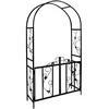 Image de Arcade de rosier - DEUBA - Support pour plantes avec porte - Métal pulvérisé - Noir