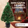 Image de CASARIA® Mini Sapin de Noël Artificiel 66cm 9 Effets Lumineux Changement Automatique Pot Arbre réutilisable Fibre de Verre Vert