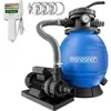 Image de MONZANA® Système de filtre à Sable 10.200L/h pompe piscine auto-amorçage testeur d’eau chlore pH 400W Ø32-38mm 7 voies certifié TÜV