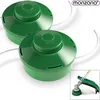 Image de 2x Tête de coupe verte pour débroussailleuse bobine de coupe 2 fils outil multifonction coupe-bordures entretien Jardin filetage