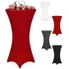 Image de DEUBA® Housse de table de bar bistrot ronde bordeaux-rouge Ø60-65 cm nappe mange debout protection table de cocktail