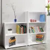 Image de Set détagères bibliothèque blanc VELA Meuble de rangement 2 niveaux 3 niveaux pour salon bureau chambre