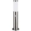 Image de Monzana Lampadaire Dahlia Argent Détecteur de mouvement Luminaire extérieur E27 lampe sur pied Acier inoxydable jardin IP44
