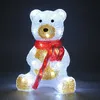 Image de Figurine lumineuse LED en acrylique Décoration de Noël Nounours assis Ours polaire lumineux Illumination de noël