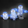 Image de Figurine Lumineuse LED en Acrylique Décoration de Noël Famille pingouin Illumination de Noël Décoration LED