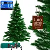 Image de CASARIA® Sapin de Noël artificiel 180 cm vert pied métal 613 branches PVC décoration de noël fêtes arbre réaliste réutilisable