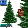 Image de CASARIA® Sapin de Noël artificiel 240 cm vert pied métal 1215 branches PVC décoration de noël fêtes arbre réaliste réutilisable
