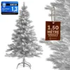 Image de CASARIA® Sapin de Noël artificiel 150 cm blanc pied métal 470 branches PVC décoration de noël fêtes arbre réaliste réutilisable