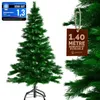Image de CASARIA® Sapin de Noël Artificiel 140 cm Vert Pied métal 470 Branches Mix PVC PE Imitation Parfaite décoration Arbre réutilisable