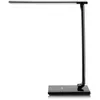 Image de Lampe de bureau LED Lampe liseuse 5 niveaux de luminosité Luminaire avec Port USB Contrôle tactile - Noir