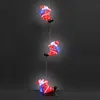 Image de Figurine Lumineuse Trio de Père Noël Décoration LED Blanc Froid en Acrylique Déco Intérieure & Extérieure Câble 5 m