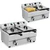 Image de Friteuse Électrique Double Avec Robinet 230 V 2 X 3000w 2 X 10 L
