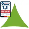 Image de Voile D'ombrage, Hydrofuge, Vert Clair, 3 X 3 X 3 M - Floordirekt