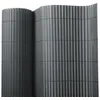 Image de Canisse PVC Brise Vue Paravent de Jardin Piscines Palissade en PVC Résistant aux UV IntempériesGris 150 x 500 cm