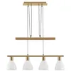 Image de Lindby Suspension Simeon à intensité variable (Moderne) en Doré Verre e. a. pour Salon & Salle manger (à 4 lampes E14) Luminaire
