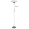 Image de Lampadaire à éclairage indirect ampoules LED - Lindby - lampadaire salon - - albâtre nickel mat